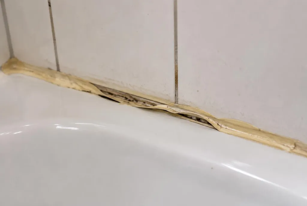 Kitbedrijf Schoonhoven – loslatende kit naast het bad